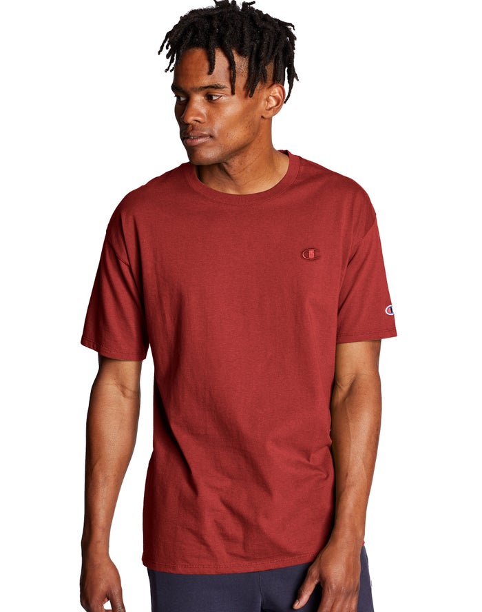 Champion Mens T-Shirt NZ - Classic Jersey Red ( 7548-SETGZ )